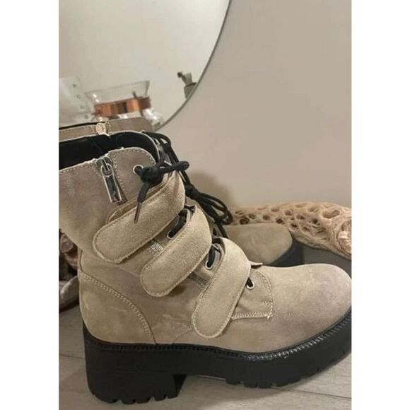 Free People Emmett Strap Lace-Up Boots Size 9.5 - Picture 4 of 8